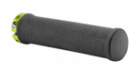 Ручки руля XH-G213BL 130 мм чёрные, зеленые кольца, в инд. упаковке, арт. 150239 (10216170/111221/0366532, Китай)