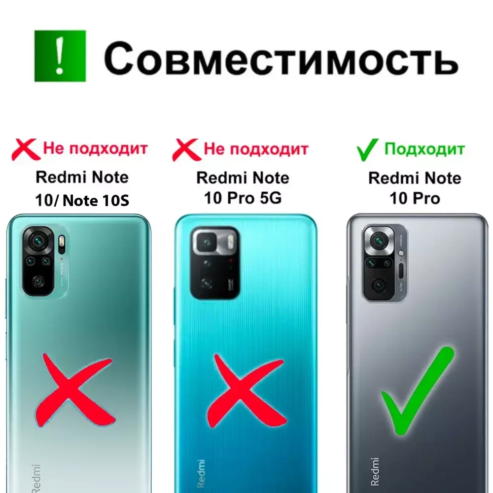 Стекло камеры для Xiaomi Redmi 10/10 2022 Черный