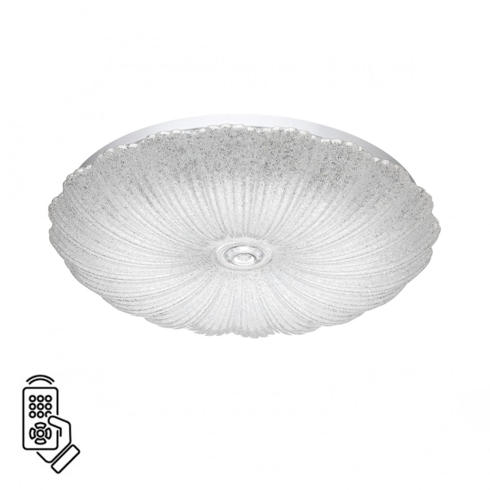 7729/48L PIKO LED SN 000 Светильник металл/пластик/белый/прозрачный LED 48Вт 3000-6000K D380 IP20 пульт ДУ FORTUNA