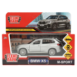 Модель ин. мет. "BMW X5 M-Sport" 12см. двери, багаж, серебристый X5-12-SR (Технопарк)