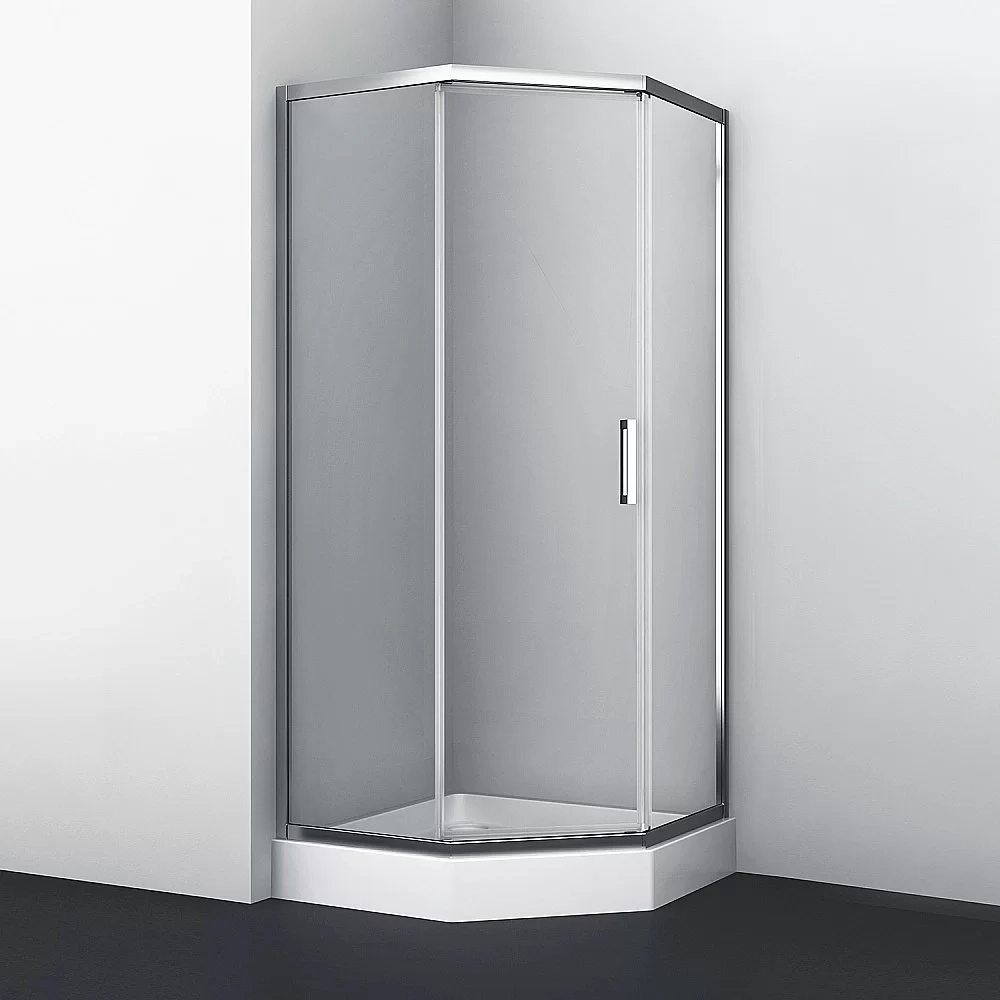 Душевой уголок WasserKRAFT Naab 86S38 100х100 стекло прозрачное/профиль серебро