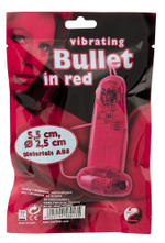 Красное виброяичко с пультом Bullet in Red (Цвет: красный)