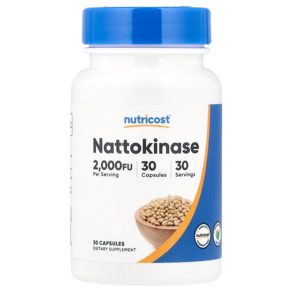 Nutricost, Наттокиназа, 2000 FU, 30 капсул