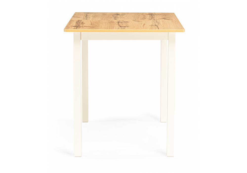 Стол деревянный Woodville Аркон 110(130)х68х75 дуб вотан, белый, ножки белые