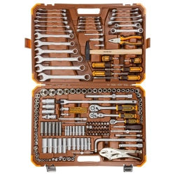 Набор инструментов 202пр. 1/4''&amp;3/8''&amp;1/2''(6-гран.)(4-32мм) FORSTIME FT-42022-5