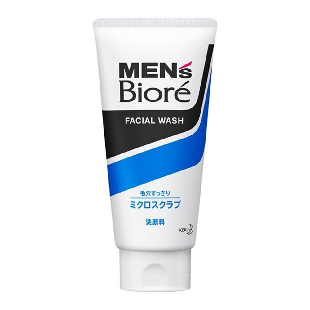 Мужская пенка-скраб для жирной кожи лица против акне, Kao Men's Biore-Microscrub , 130 гр