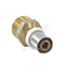 Муфта МП латунь никель пресс Дн 20х1/2" НР ГОСТ 32415-2013 8001 Aquasfera 8001-03