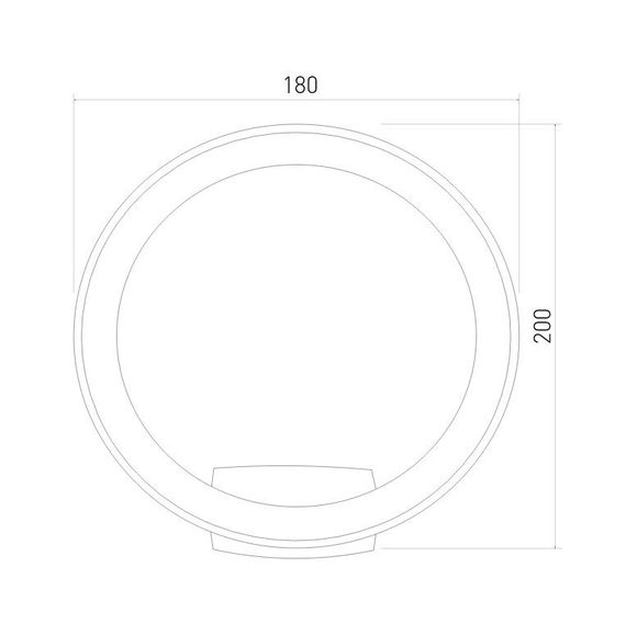 Уличный настенный светодиодный светильник Elektrostandard Ring 1710 Techno Led серый a054932