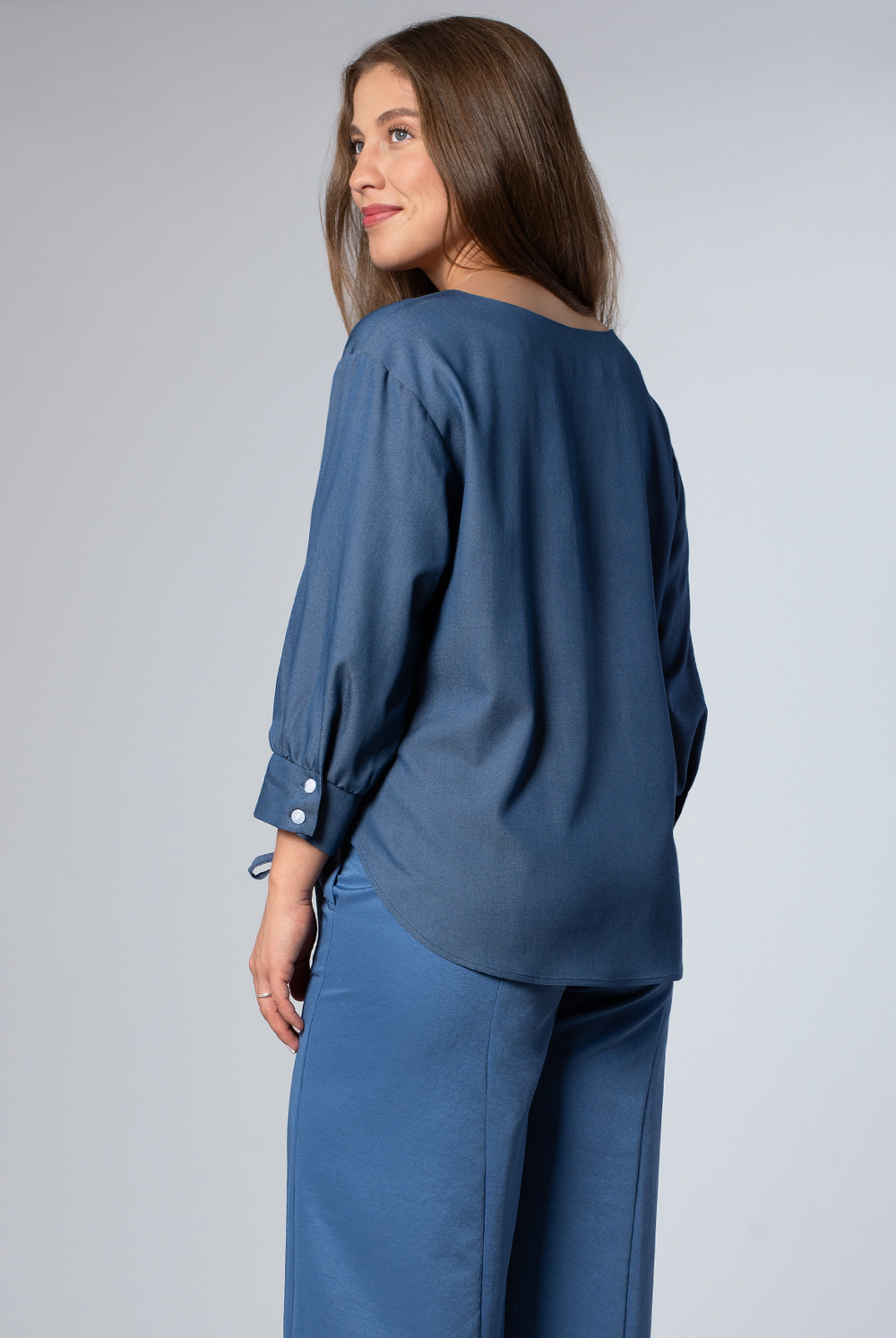 Блузка женская 4068зп, Деним #364Д094068зп