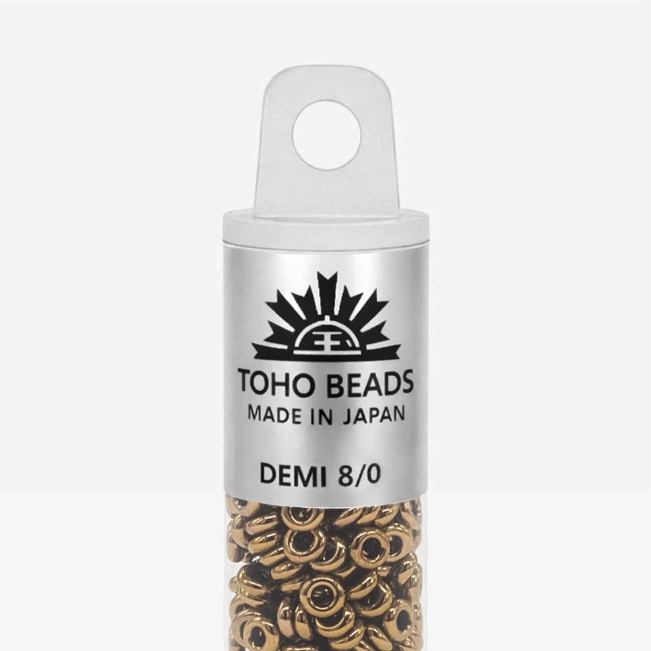 Японский бисер TOHO Demi 8/0 (№223), металлизированный, непрозрачный глянцевый