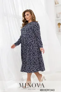 Платье 2443-темно-синий Minova