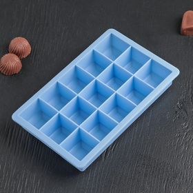 Форма для льда и шоколада Кубик, 11,7х18,7х3,4 см, 15 ячеек