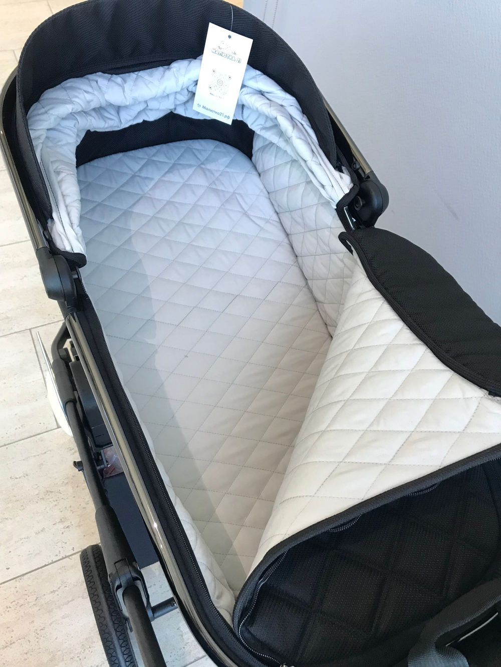 Коляска детская Peppy Tecla 2 в 1 Shadow Black Chrome Edition (Черный)