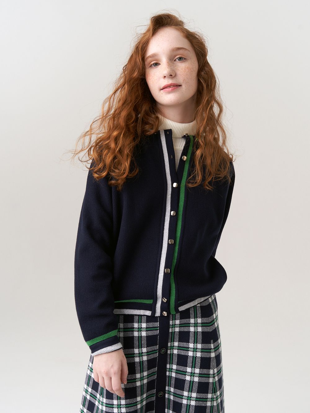 Кардиган бомбер для девочки AT1025 синий