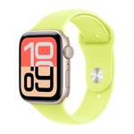 Умные часы Apple Watch SE 3 (2025) GPS, 44mm, Starlight Aluminium Case with Neon Yellow Sport Band, M/L