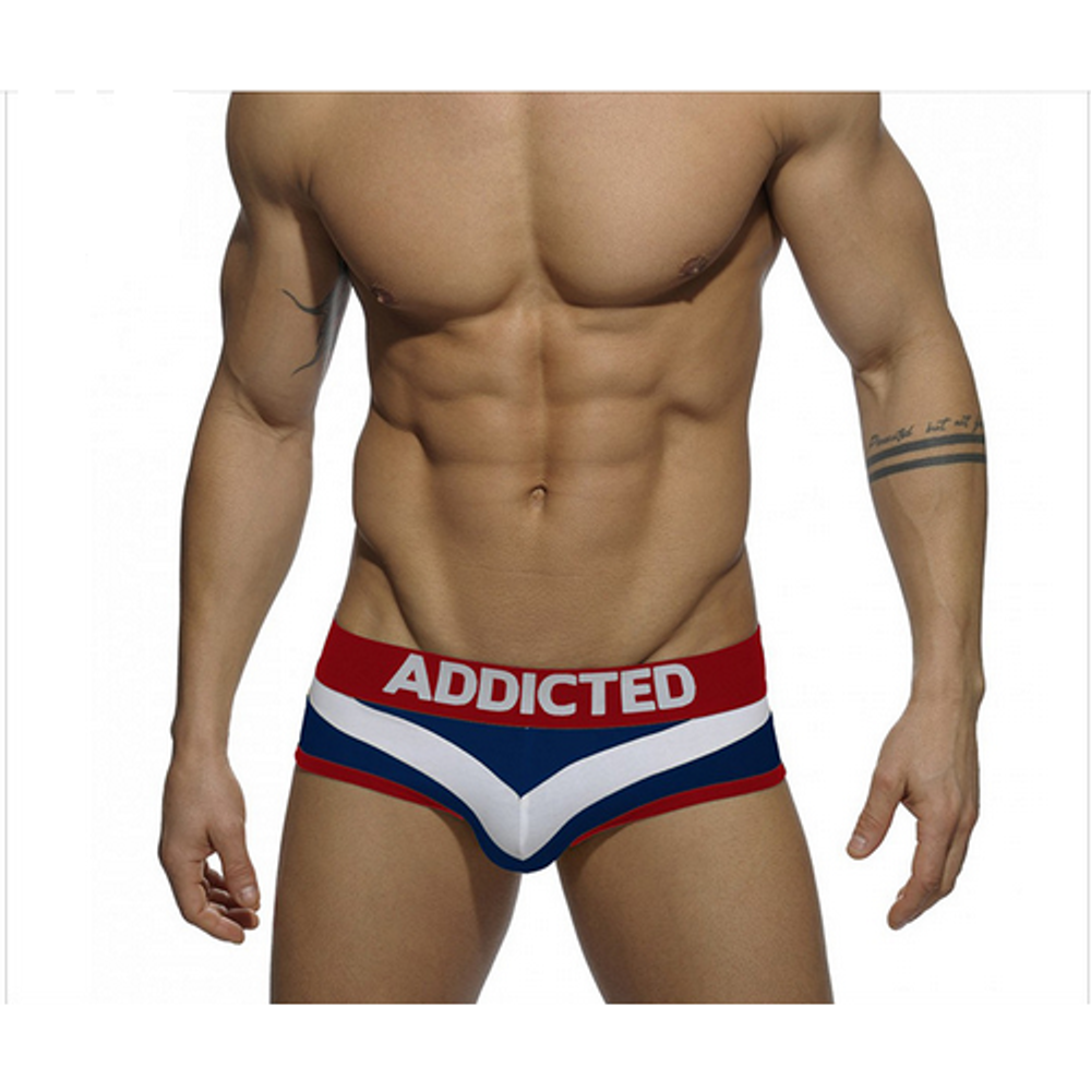 Мужские трусы брифы сине-белые ADDICTED Arrow Brief Navy-White