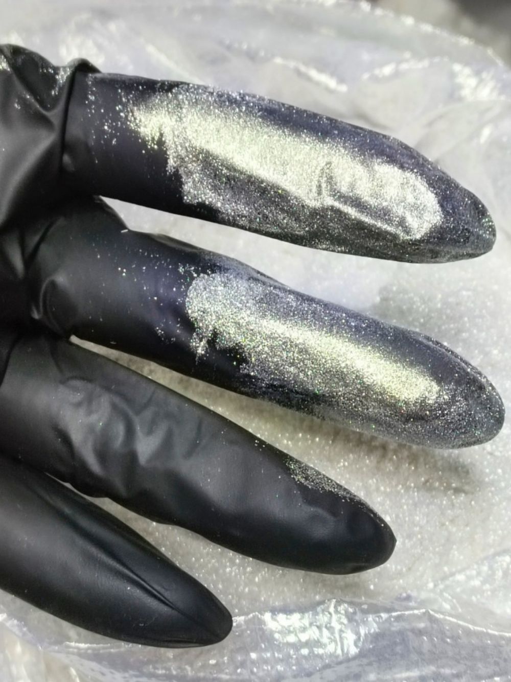 Премиум пигмент 9051 - Платиново-золотой мерцающий блеск - универсальный