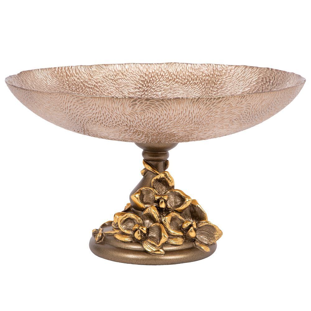 Фруктовница-конфетница Орхидея Лелия Бронза