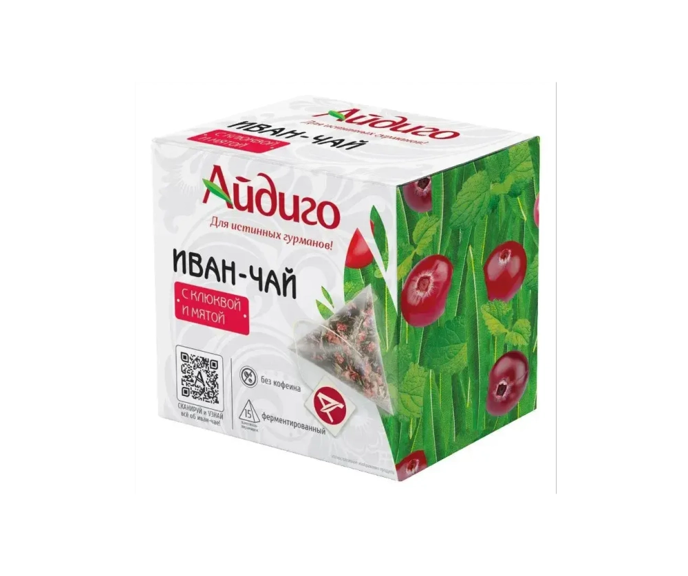 Иван- чай с клюквой и мятой «Айдиго» 15 пирамидок