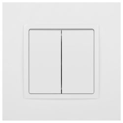 Выключатель ЭРА Elegance 14-1104-01 двойной 10АХ-250В IP20 белый