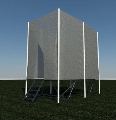 Батут Спортивный - с ограждением - тренировочная сетка