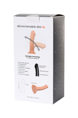 Ремневой нереалистичный страпон на присоске Strap-on-me, XL, силикон, телесный, 20 см