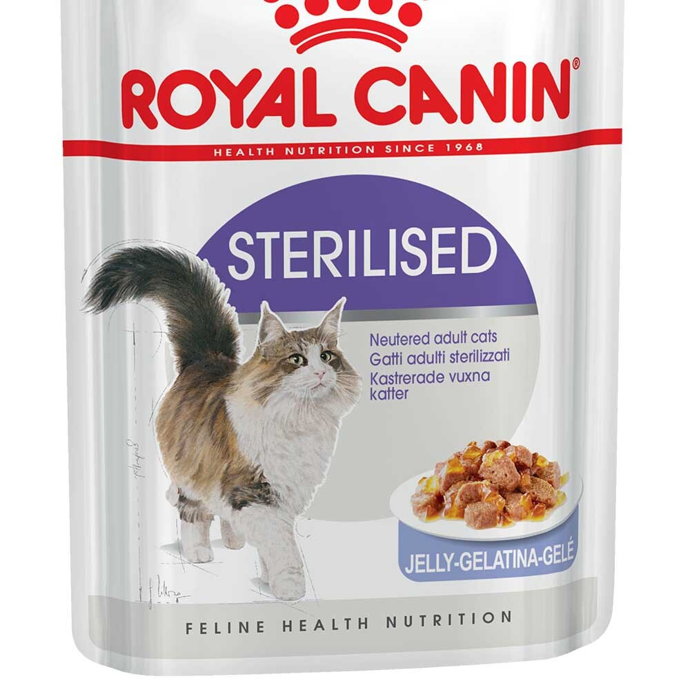Royal Canin Sterilised 85 г желе - консервы (пауч) для стерилизованных кошек (кусочки)