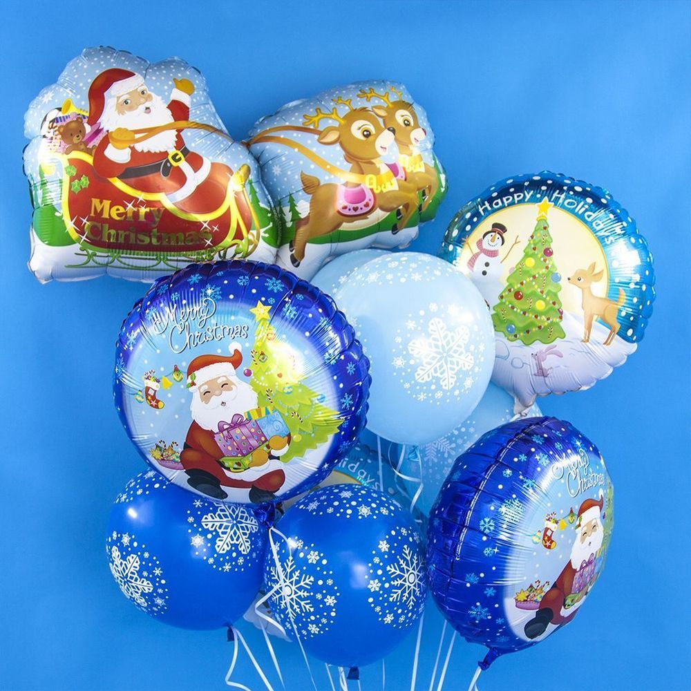 Шар (18"/46 см) Круг, Счастливого Рождества