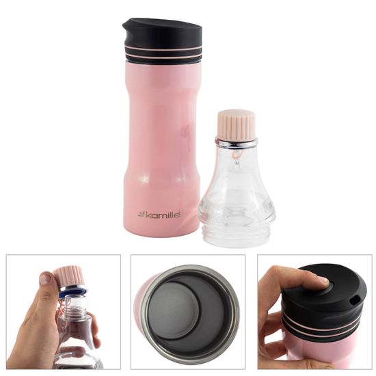 Термокружка 320 мл. из нержавеющей стали Kamille KM-2061 (2 в 1) со сменным горлышком