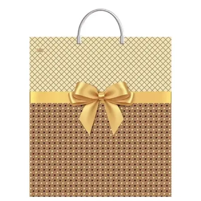 Пакет ПЭ с пластмассовыми ручками 40х+5Тико (по 100) (Золотист (комплект 10 шт)