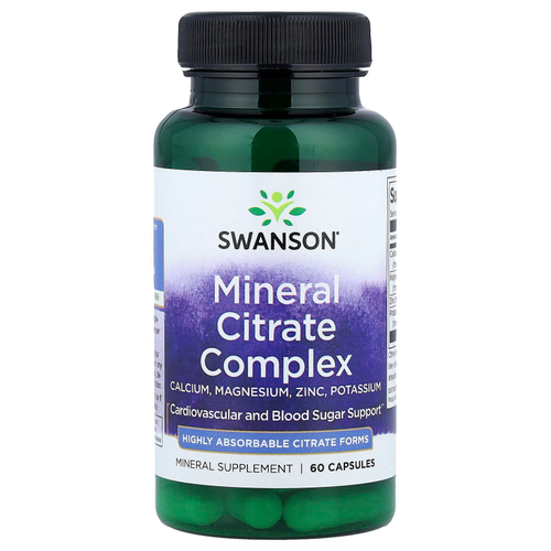 Swanson, Минеральный цитратный комплекс, 60 капсул