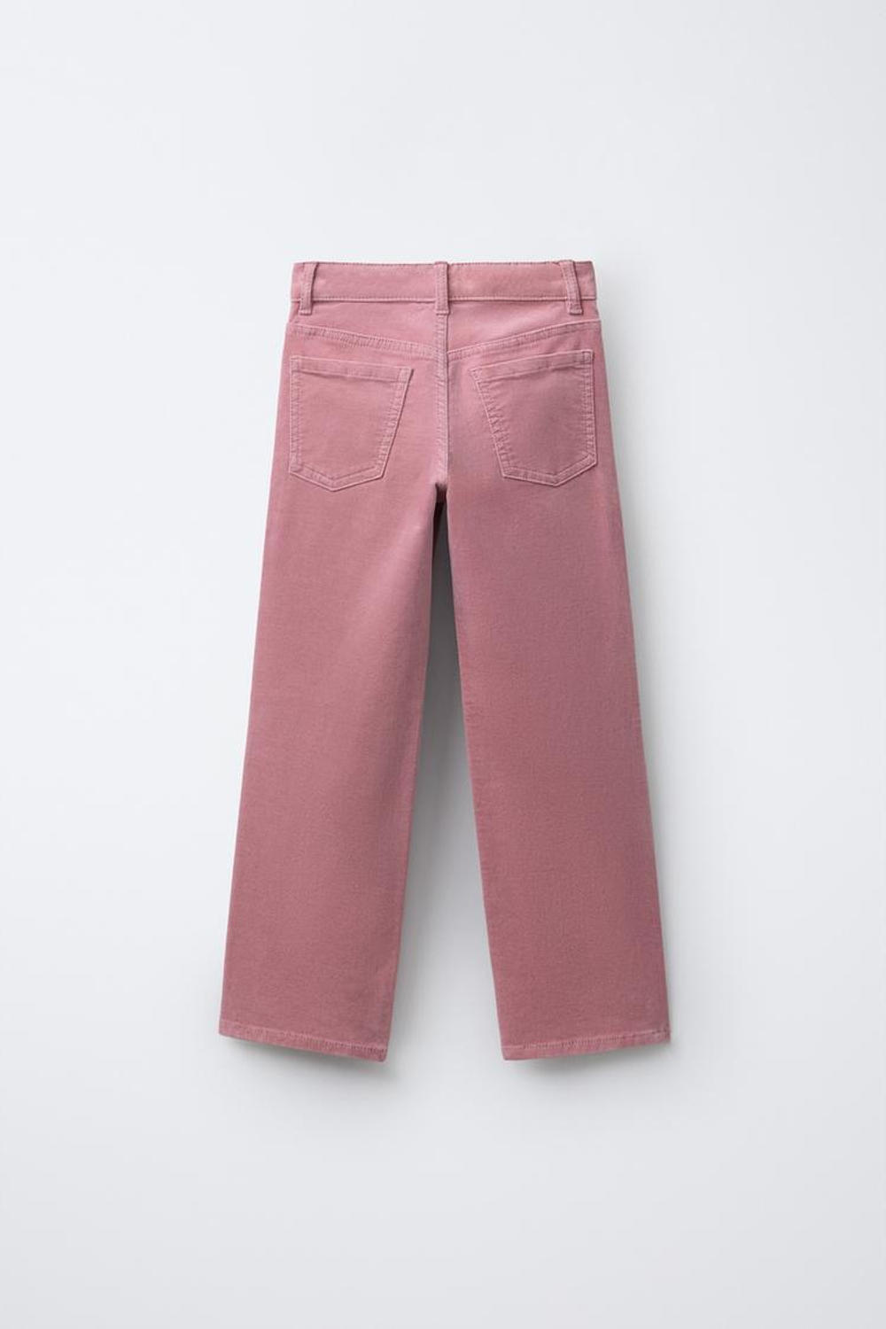 ZARA БАРХАТНЫЕ БРЮКИ С ВЫШИТЫМИ ЦВЕТАМИ, РОЗОВЫЙ