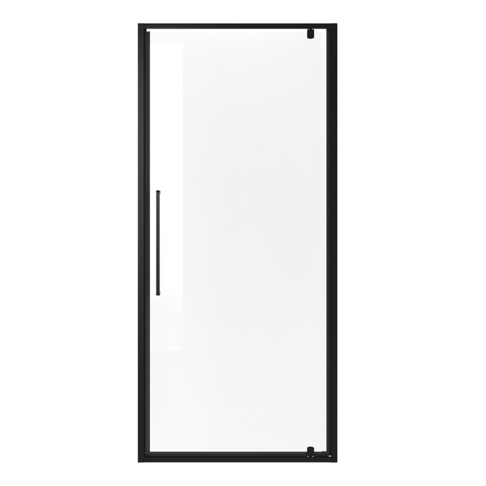 Дверь в нишу Niagara Nova NG-85-8AB (80х195) черный матовый,стекло прозрачное,дверь распашная,1 место