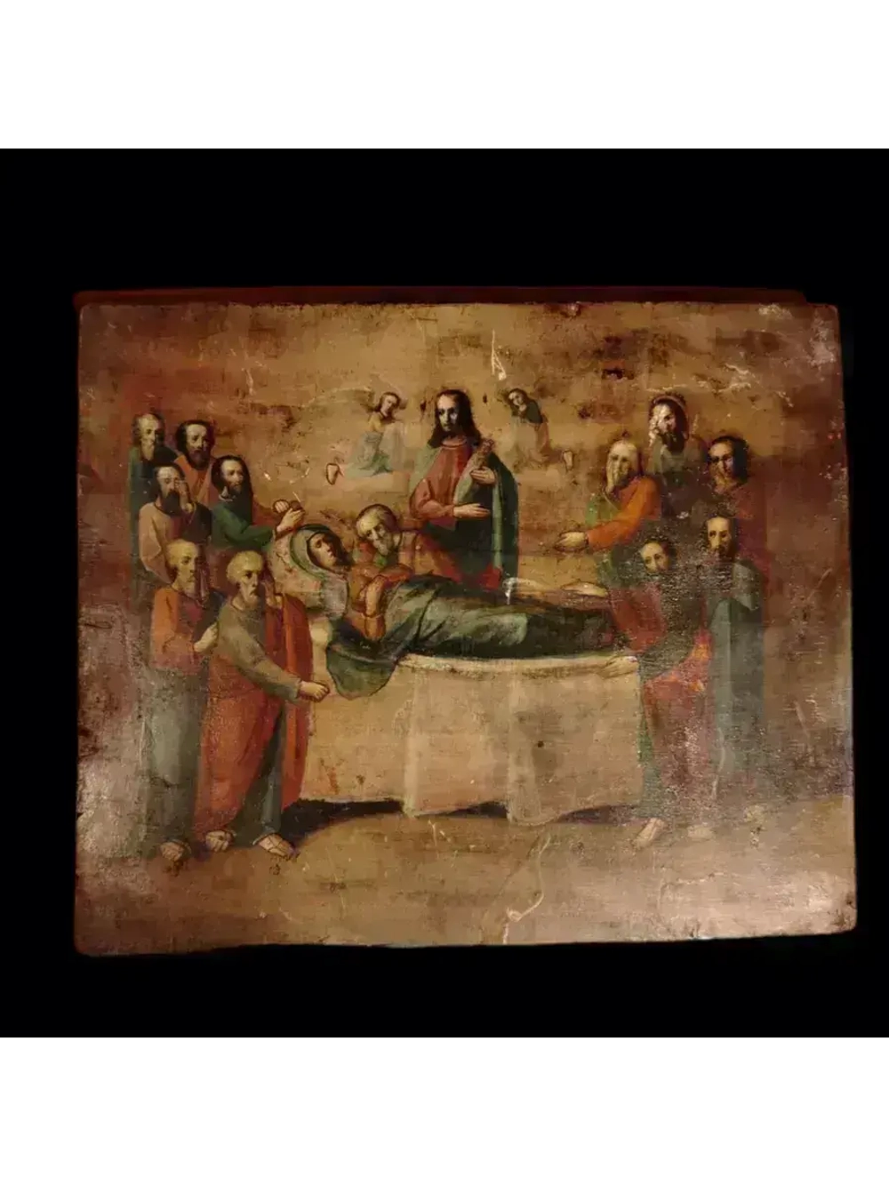 Старинная Икона "Успение пресвятой Богородицы" 1908 год