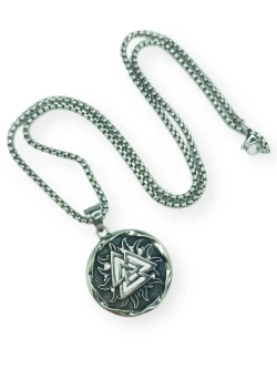 Магическая скандинавская подвеска оберег Валькнут на цепи