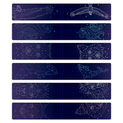 Закладки для книг МАГНИТНЫЕ, "GALAXY", набор 12 шт., 60x20 мм, BRAUBERG, 113171
