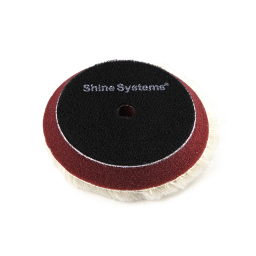 Shine Systems Stripy Wool Pad - полировальный круг из стриженого меха, 75 мм