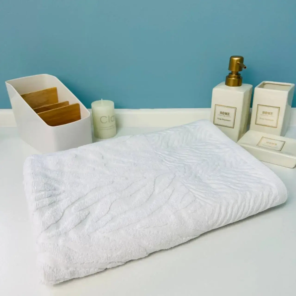 Полотенце махровое 70*140см «Florence» цвет белая гортензия 01-001, плотность 450 гр/м2