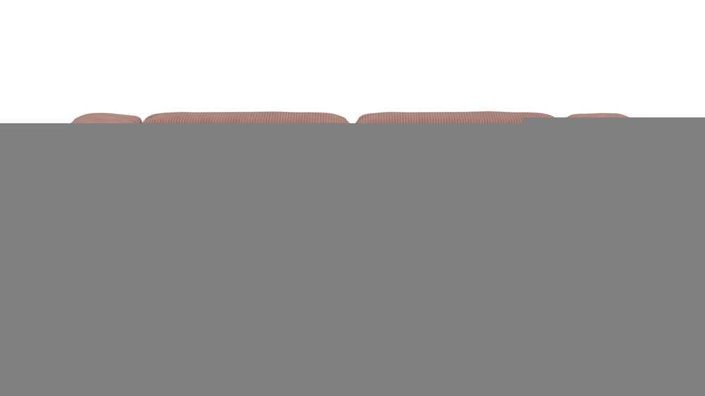 Диван Фиджи двухсекционный (большой) Cilium Coral 273*116*62 см, Розовый Вельвет Нераскладной Фиеста