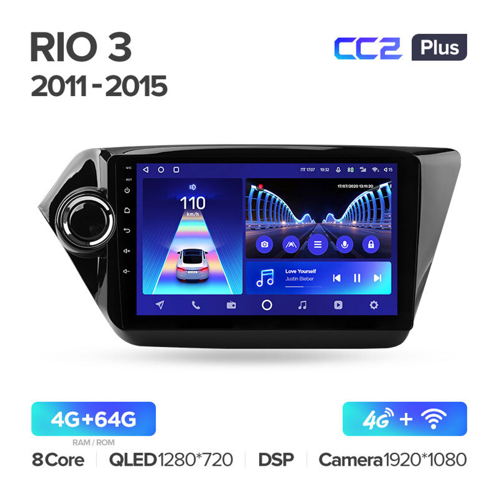 Teyes CC2 Plus 9"для KIA Rio 3 2011-2015