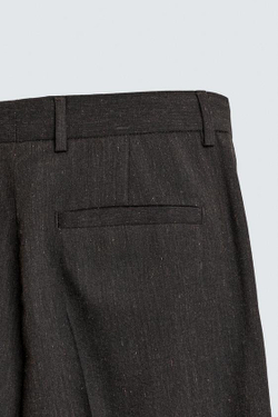 ZARA КОСТЮМНЫЕ БРЮКИ С ШЕРСТЬЮ, КОРИЧНЕВЫЙ МЕЛАНЖ