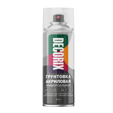 Грунтовка аэрозольная DECORIX акриловая Бесцветный А31 (0,52л) 0108-31 DX