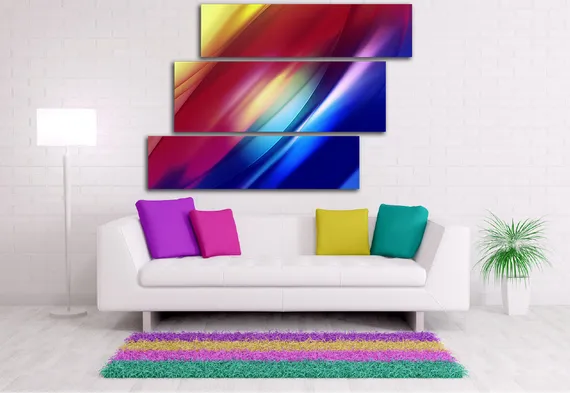 Модульная картина "Линии волны"