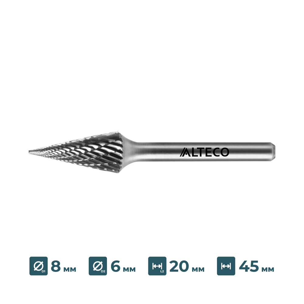 Борфреза по металлу ALTECO M 0820/6 MX