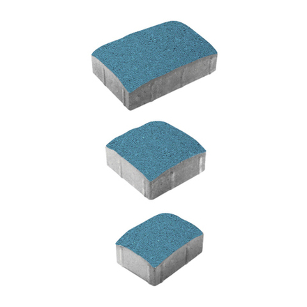 Тротуарная плитка УРИКО, комплект из 3 видов плит, Стандарт Синий