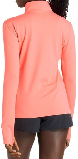 Женская теннисная футболка (dł. Рукава) New Balance Sport Essentials Space Dye Quarter Zip Top - Оранжевый