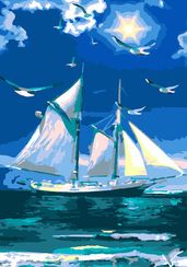 Картина по номерам "Тихое море"