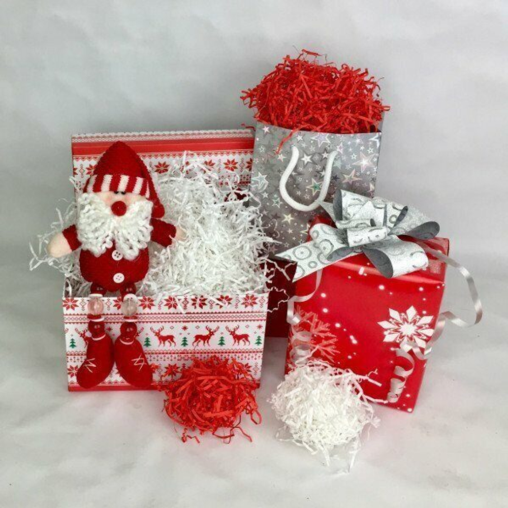 Бумажный наполнитель Кораллово-красный, арт.030, 1 кг, 2 гр