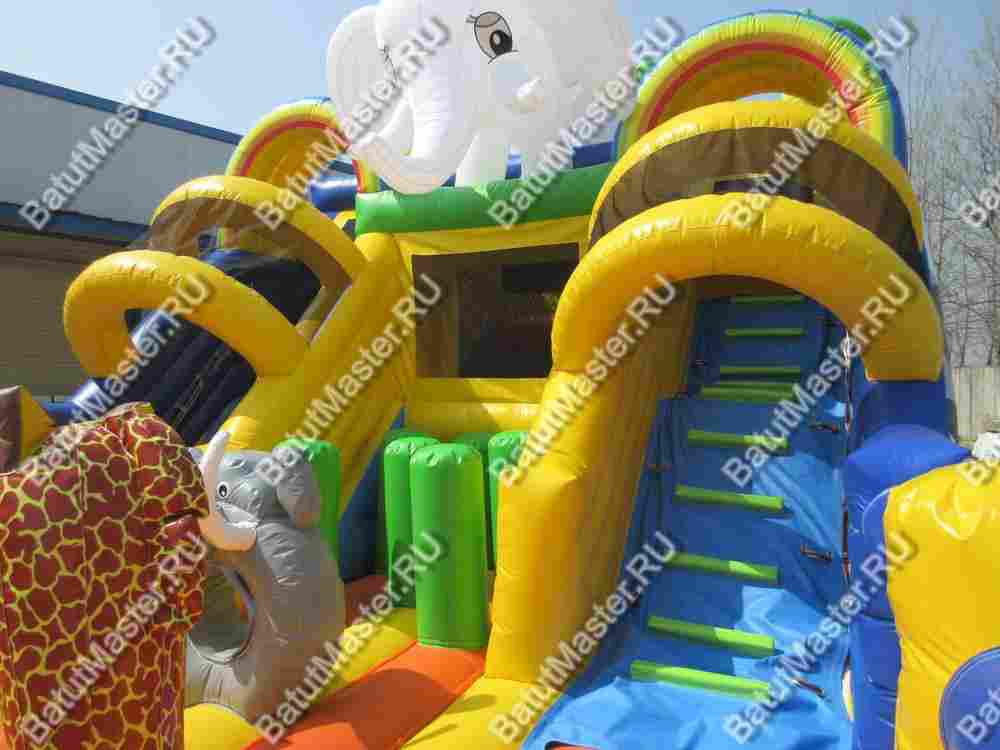 Коммерческий надувной батут "Африканский слоник"