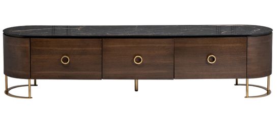 40AD-00099 Тумба под ТВ коричневая 200*45*47,5см